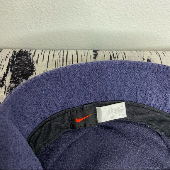 Vintage Y2K Nike Bucket Hat Navy Blue Center Swoosh L/XL - Picture 8 of 10